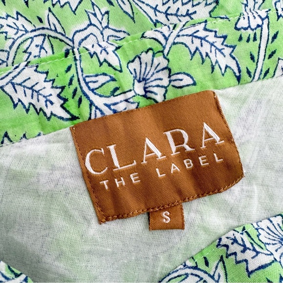 Clara The Label / Victoria Dunn Block Print Made in India Ruffle skirt Sz Small - Picture 3 of 6